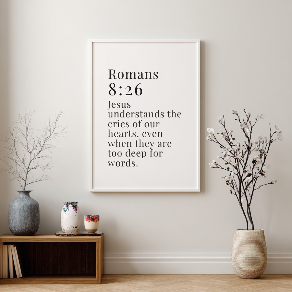 Jesus Listens – Romans 8:26 Wall Art