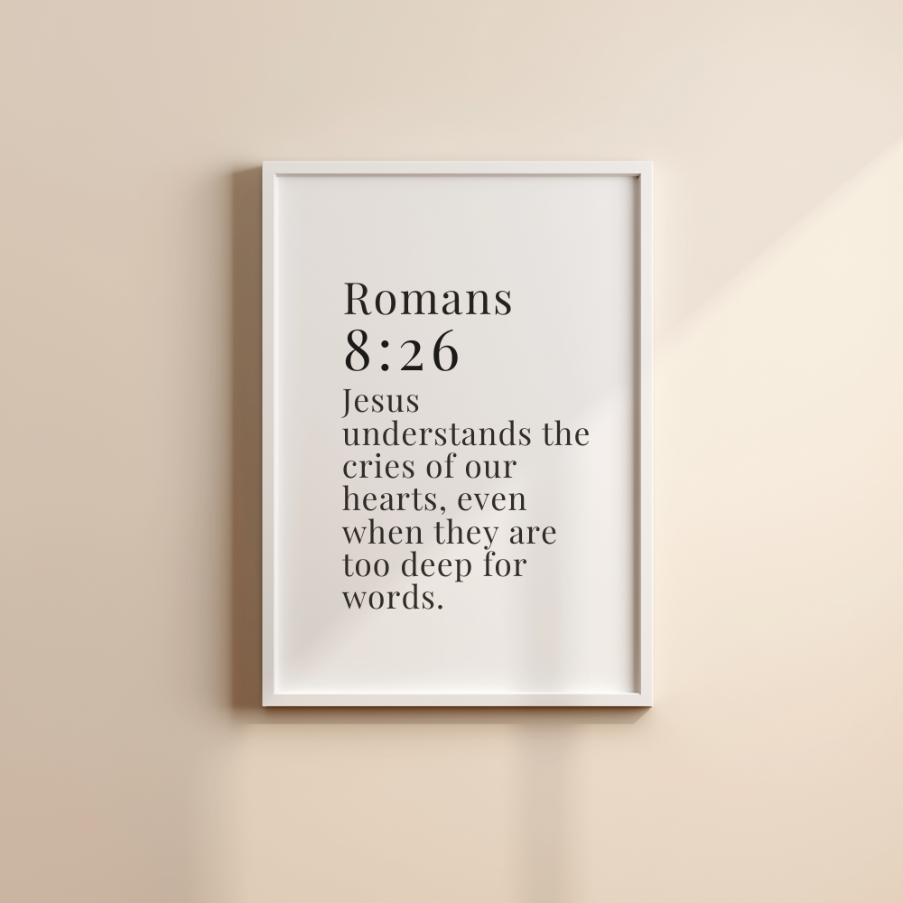 Jesus Listens – Romans 8:26 Wall Art