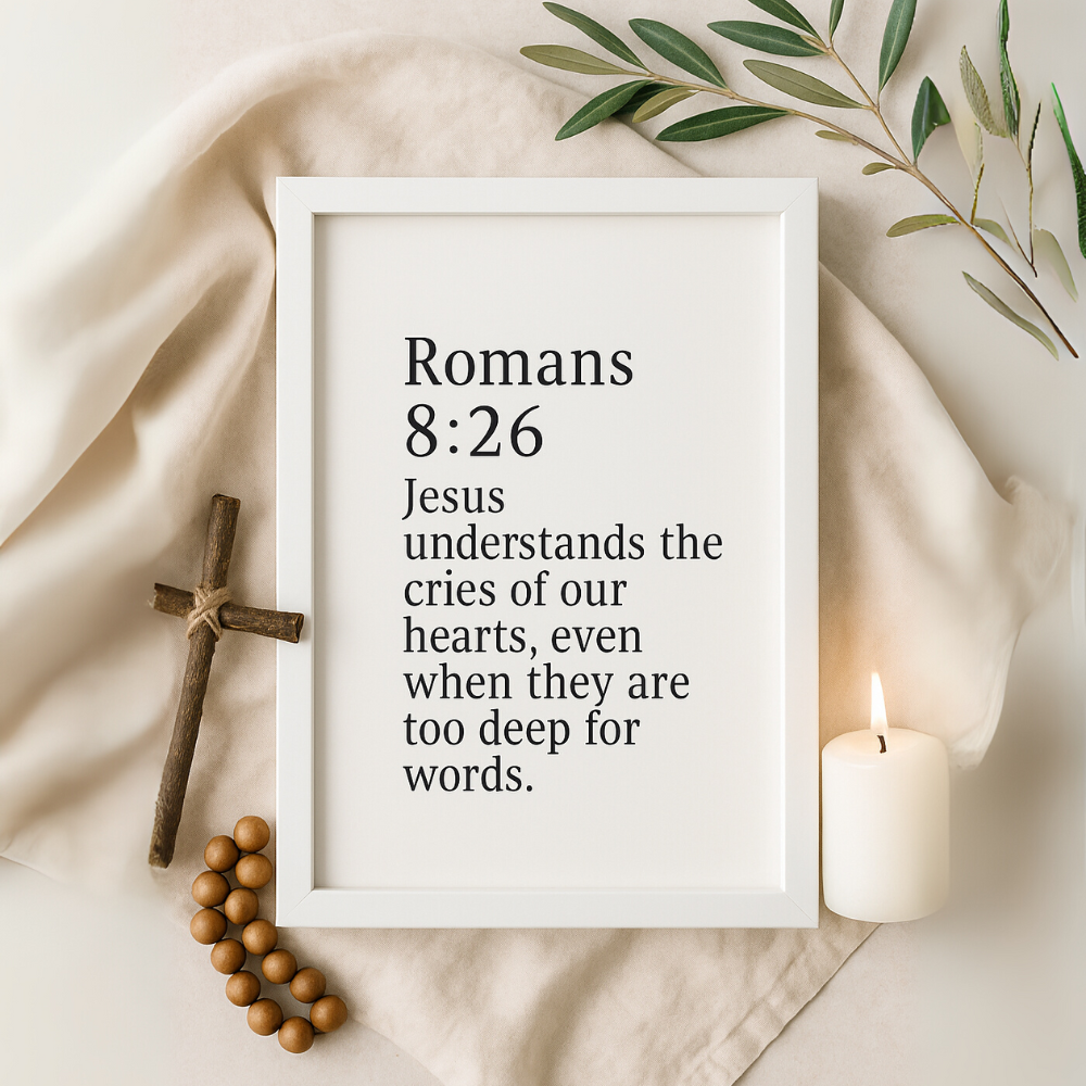 Jesus Listens – Romans 8:26 Wall Art
