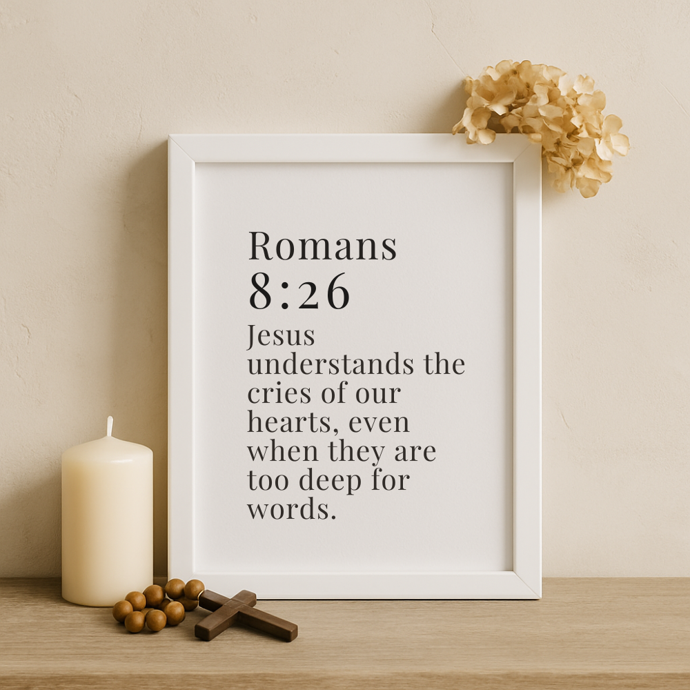 Jesus Listens – Romans 8:26 Wall Art