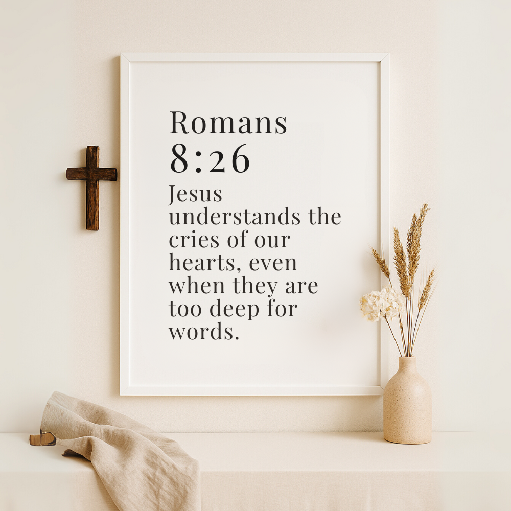 Jesus Listens – Romans 8:26 Wall Art