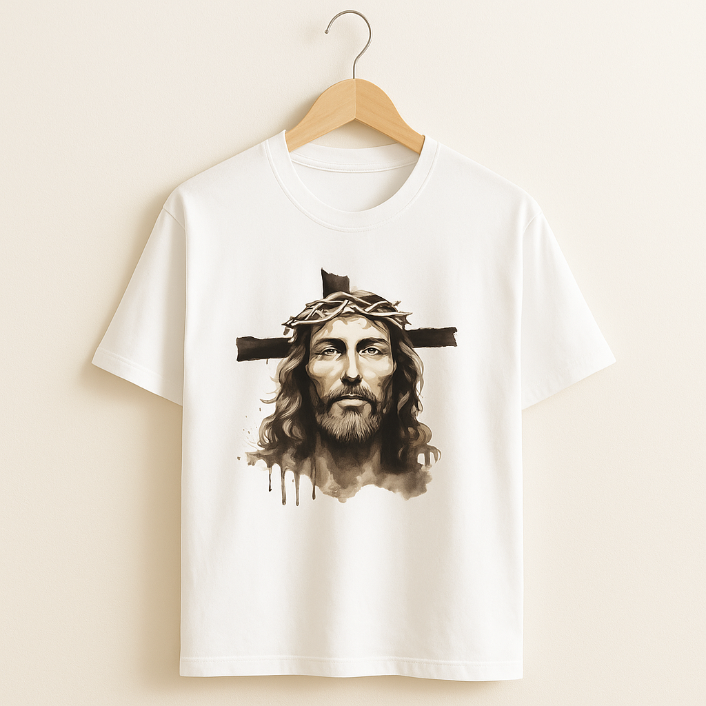 “Crowned in Mercy” – Jesus Christ Sketch Tee