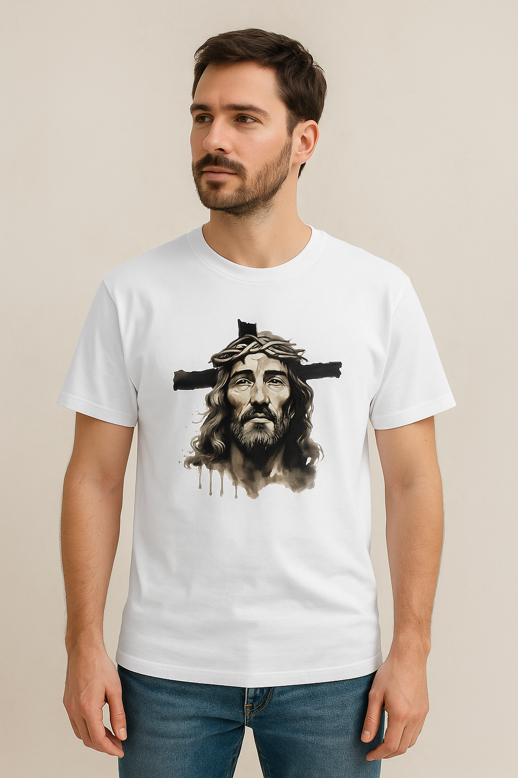 “Crowned in Mercy” – Jesus Christ Sketch Tee